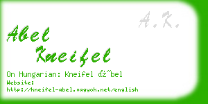 abel kneifel business card